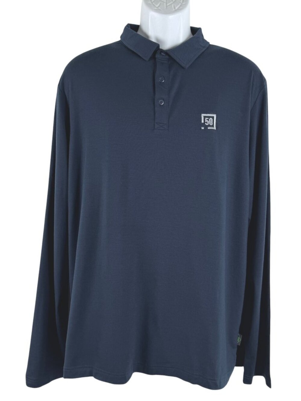 Stio‎ Alpin Lightweight Long Sleeve Polo Shirt Large Blue Wool Blend NWT TP-3884